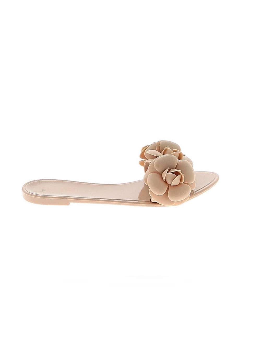 Women’s Beige Floral Slide Sandals
